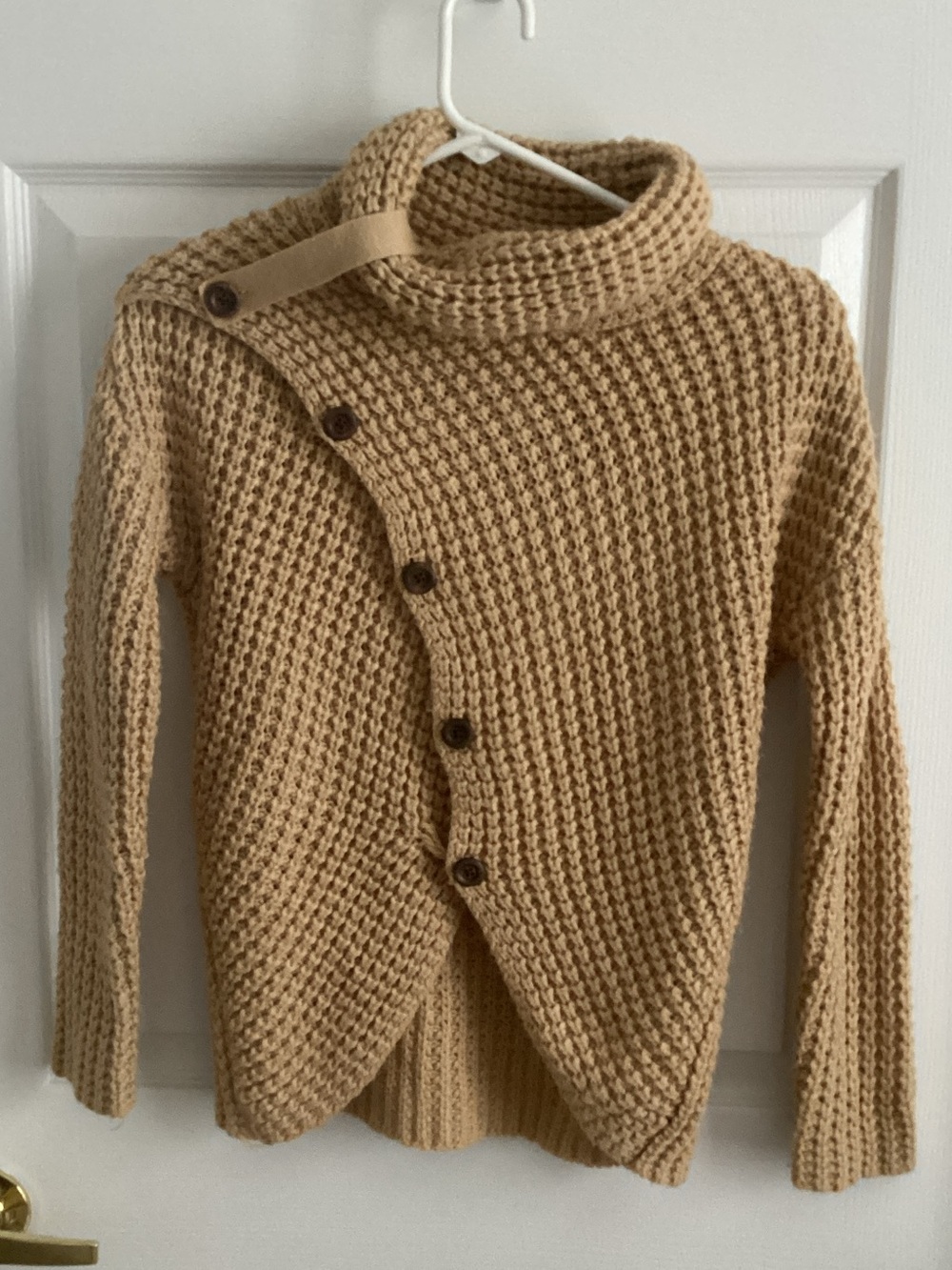 chunky knit convertible neck sweaterxs